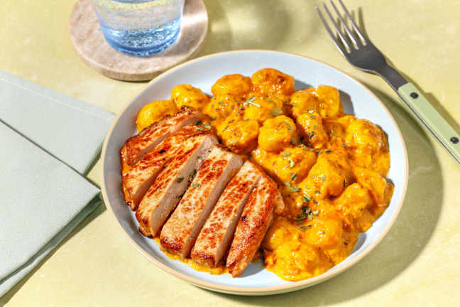 Lomo a la italiana con gnocchis