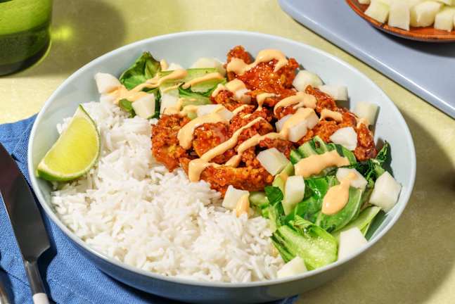 Koreansk BBQ-glaserte vegetarstrimler