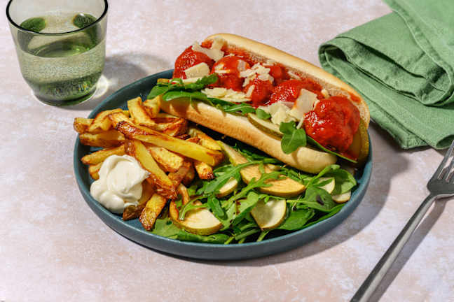Saucy Italian Beef Meatball Sub