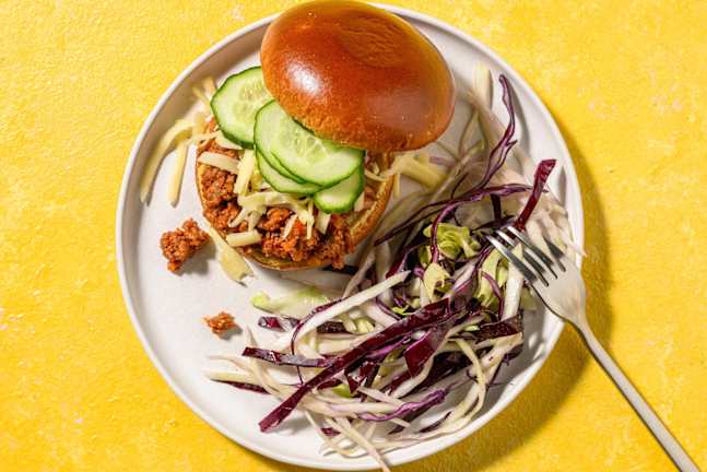 Snabb Sloppy Joe på BBQ-kryddad nötfärs