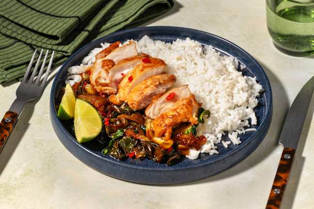 Pollo stile Thai all'aroma di zenzero e lime