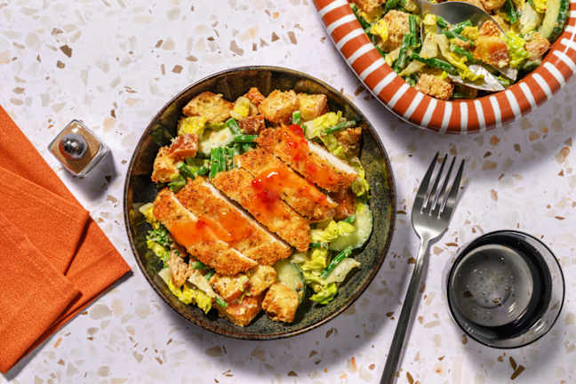 Crispy Chicken Thai Green Style Caesar Salad