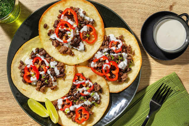 Beef & Bean Tacos aus dem Ofen