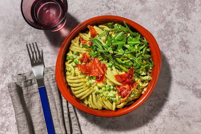 Serrano Topped Super Green-y Linguine