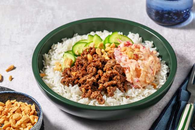 Vietnamesische Hoisin-Bowl mit Rinderhack