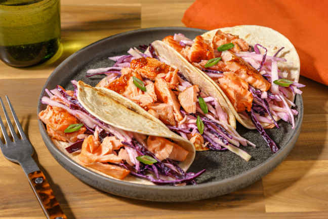 Shortcut Tamarind Salmon Tacos