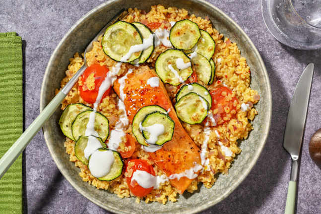 Honey Harissa Glazed Salmon