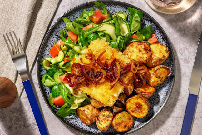 Greek-Style Cheese in Rosemary-Panko Coating