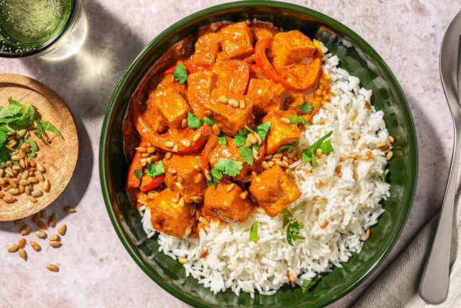 Romige 'butter tofu' curry