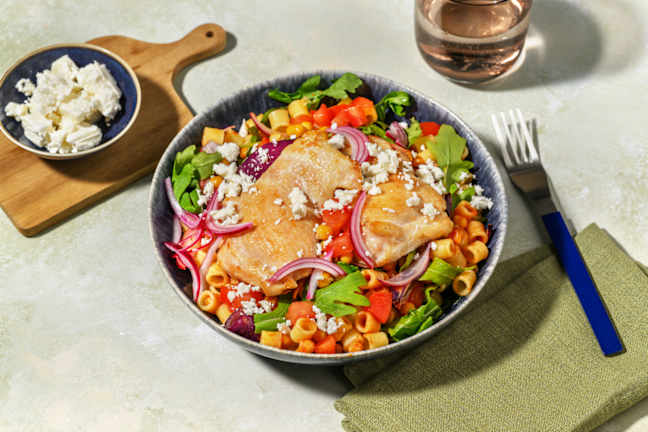 Mediterranean Style Chicken and Ditali Pasta Salad