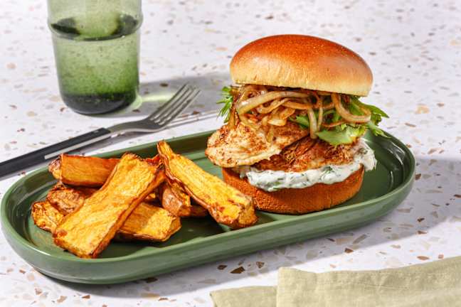 Aussie-Spiced Chicken Burger
