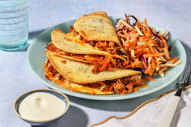 Cheesy Beef Quesadillas