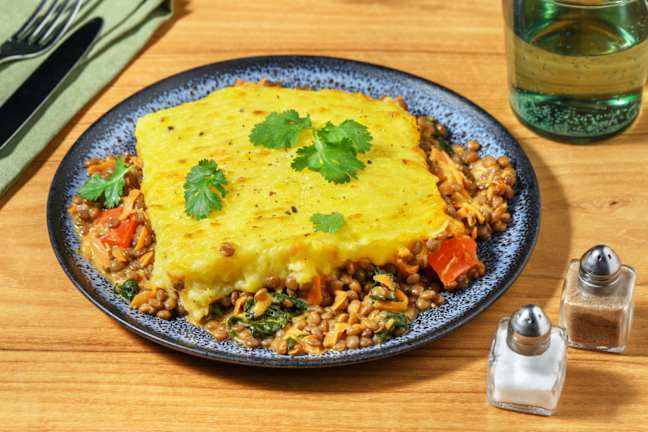 Caribbean Lentil & Veggie-Loaded Pie