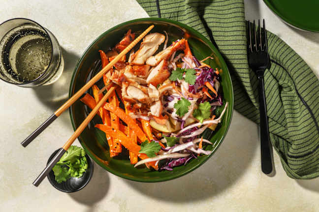 Honey-Soy Chicken & Sesame Kūmara Fries