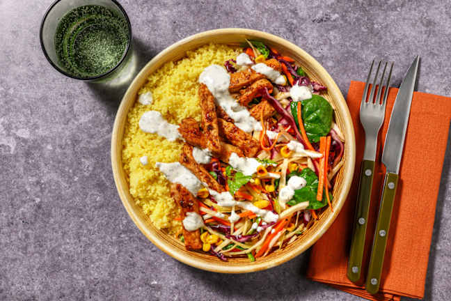 All-American Spiced Pork Strips & Couscous