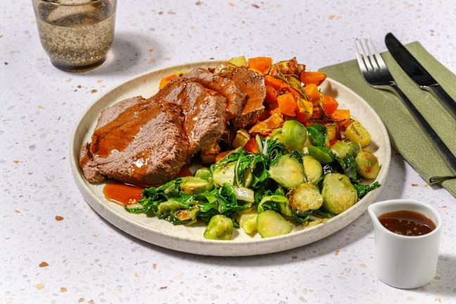 British Roast Beef Brisket & Brussel Sprouts
