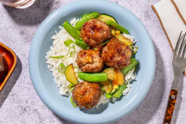 Tangy Teriyaki Beef and Pork Meatballs