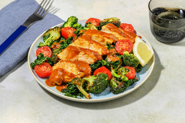 Harissa Chicken & Lemony Kale Salad