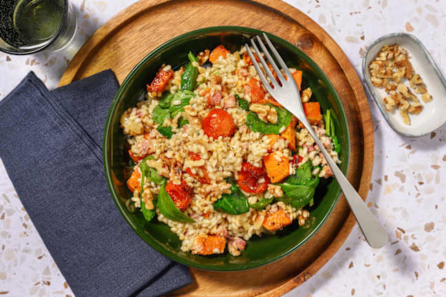 Garlicky Bacon & Sweet Potato Risotto