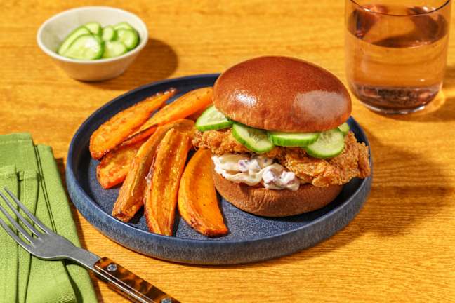 DIY Southern Fried Chicken Burger