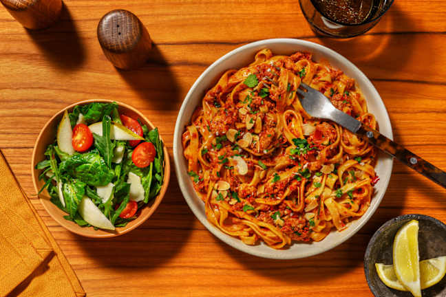 Fresh Fettucine & Creamy Chorizo Sauce