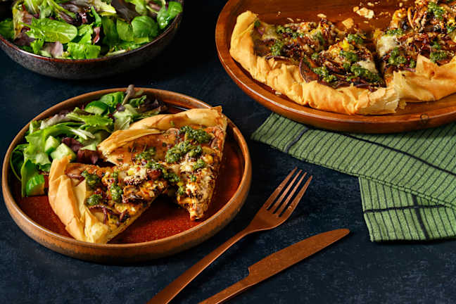 Herby Mushroom, Leek & Potato Galette