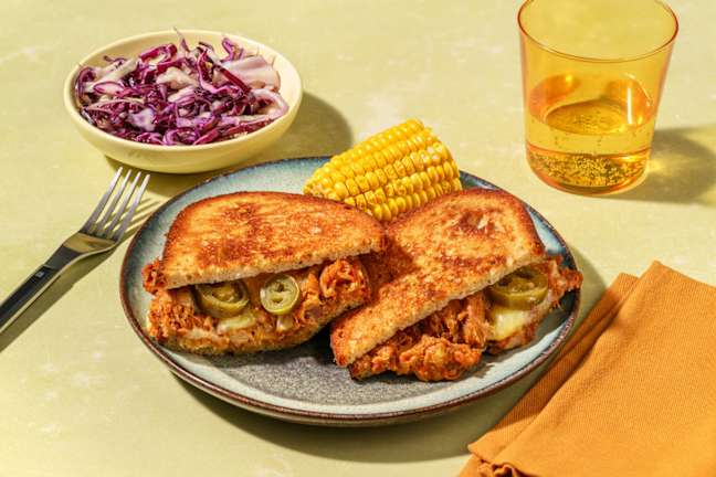 Cheesy Tex-Mex Pulled Pork Toastie 