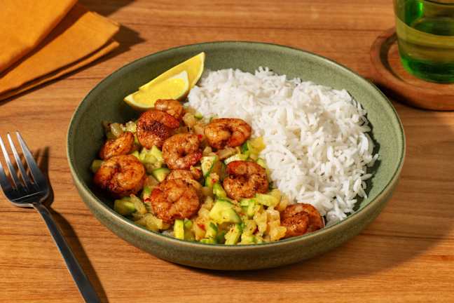 Jerk Spiced Prawns & Coconut Rice