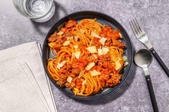 Rustic Beef Spaghetti Bolognese