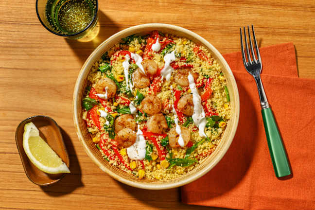 Caribbean Prawns & Veggie Couscous Bowl