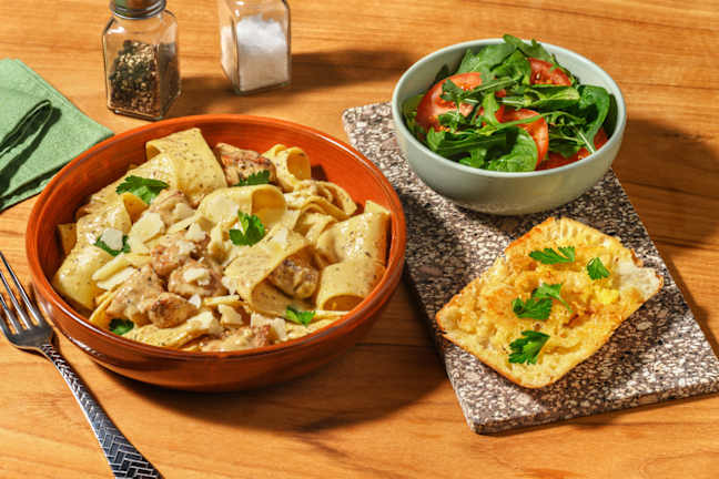 Cheat's Chicken Alfredo Pappardelle