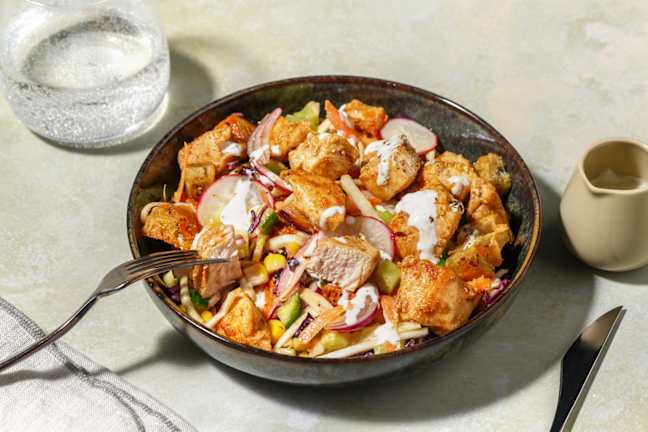 Savoury Chicken & Leafy Crouton Salad