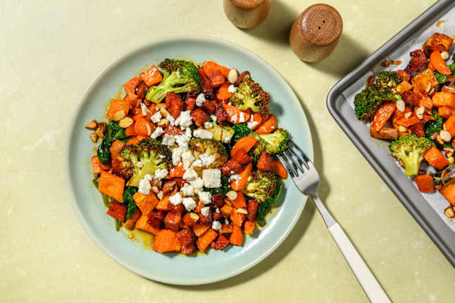 One-Tray Chorizo Veggie Toss