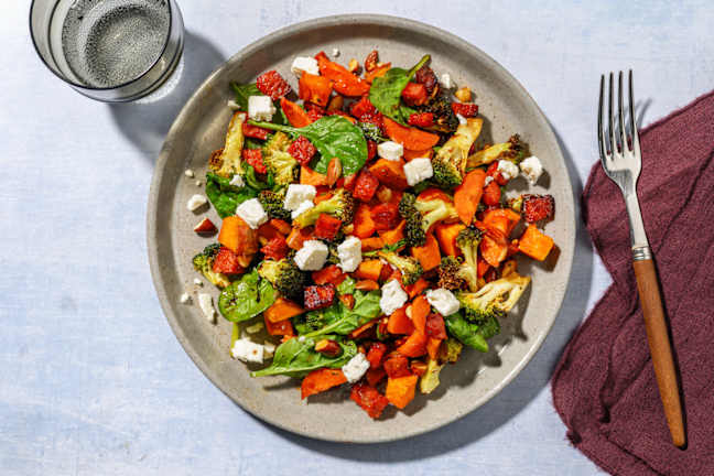 One-Tray Chorizo Veggie Toss