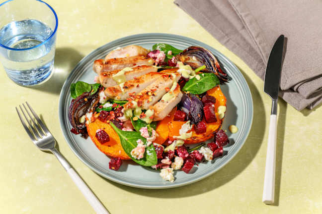 Honey-Garlic Pork & Roast Veggie Toss