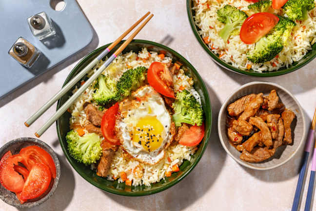 Sweet Chilli Beef & Veggie Fried Rice Bar