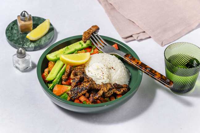 Middle Eastern Beef & Lemony Quke Salad