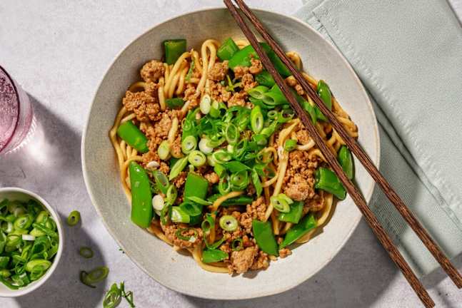 Nouilles de dinde aux oignons verts super rapides