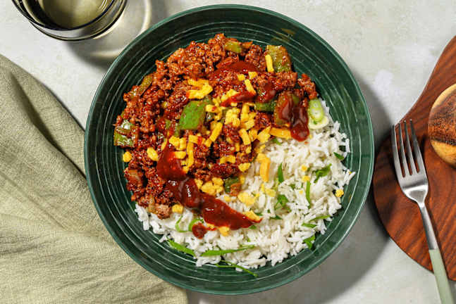 Bols de riz et de bœuf barbecue super rapides