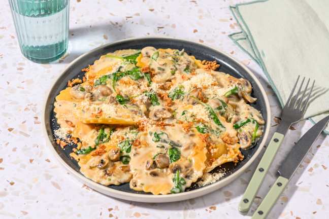 Raviolis à la courge musquée crémeux super rapides
