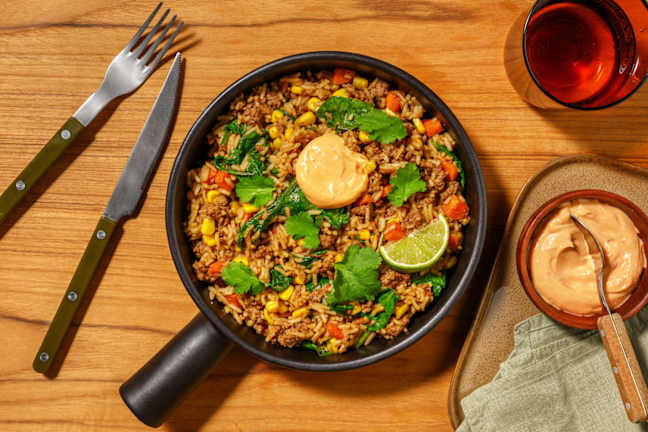 Caribbean Beef & Veggie Spiced Rice