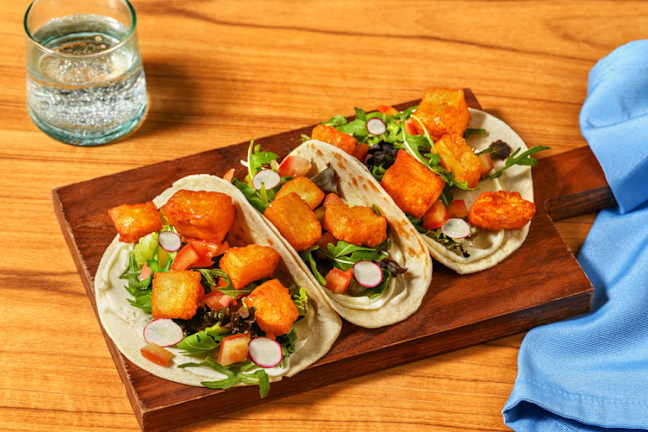 Hot Honey Halloumi Tacos