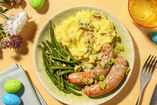 Springtime Bangers and Mash