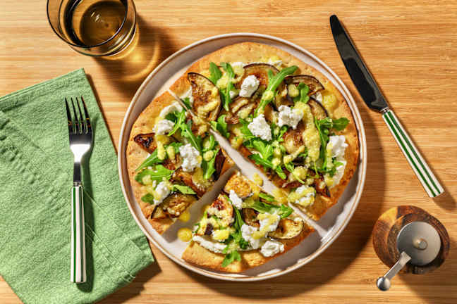 Pizza de berenjena y ricotta