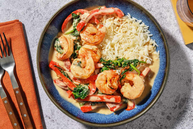 West African Inspired King Prawns and Rice