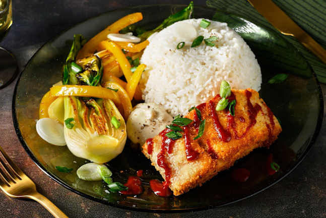 Crispy Lachs mit süss-scharfem Gochujang-Drizzle