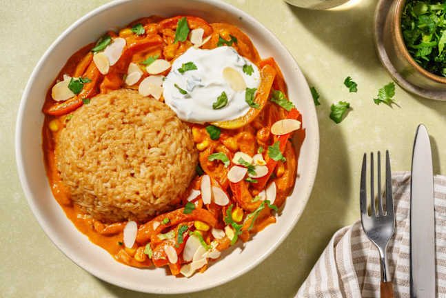 Venkelcurry met koriander-yoghurtsaus