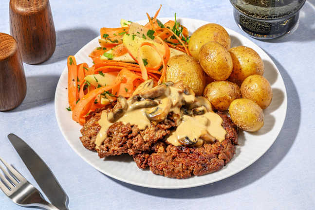 Rustikke vegetardeigbiffer