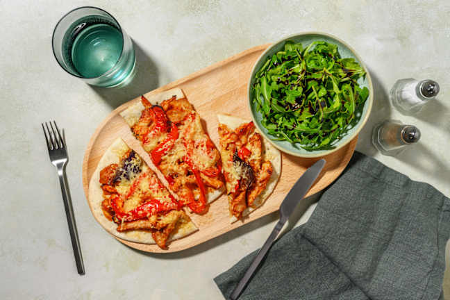 Pulled BBQ Cheesy Chicken Naanizza