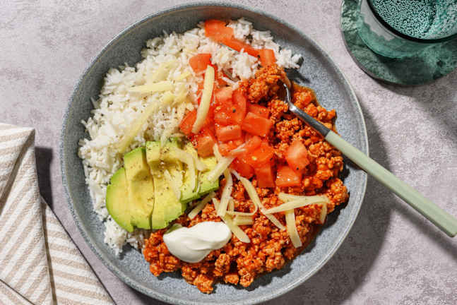 Easy Pork Chilli Burrito Bowl